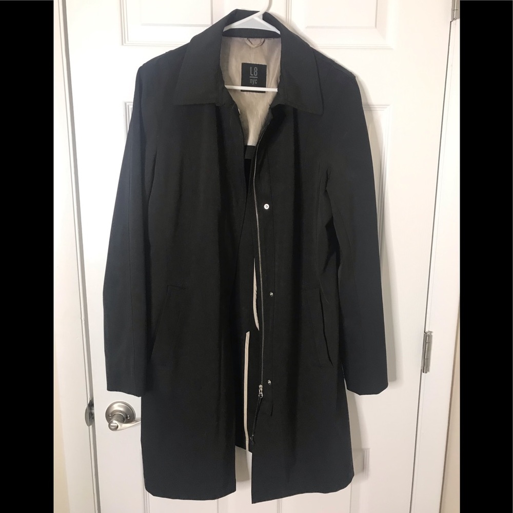 L8 NYC BLACK TRENCH COAT